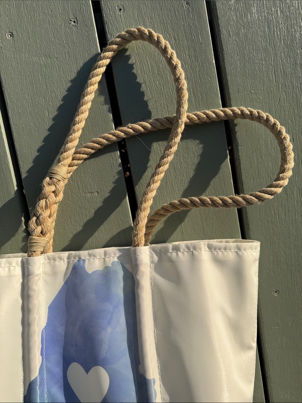 Sea Bags Medium Tote with Watercolor Maine Heart - Picture 5 of 6